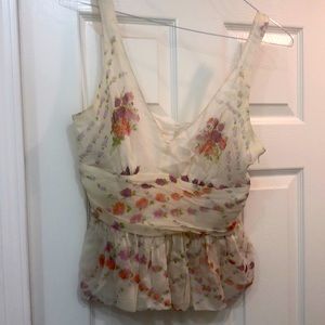 Tracy Reese floral peplum top